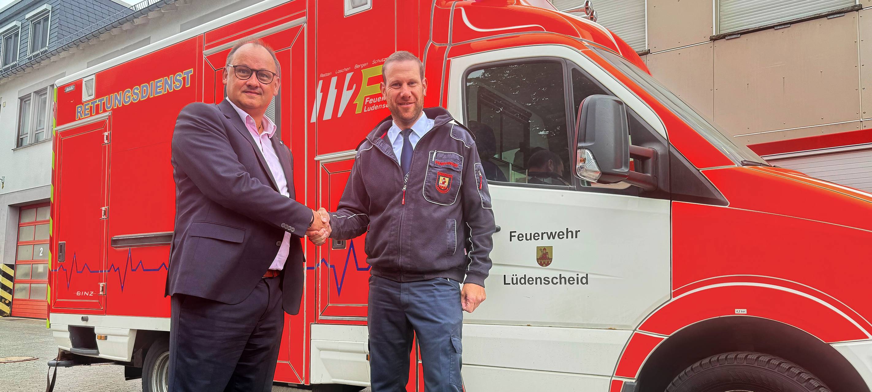Lüdenscheid: DRK unterstützt Feuerwehr bei der Rettung