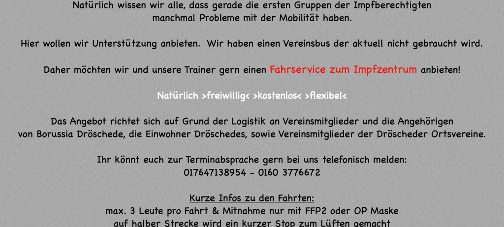 Bulli zum Impfzentrum