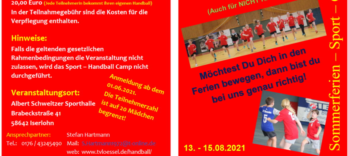 TV Lössel plant Mädchen-Sport-Handball-Camp
