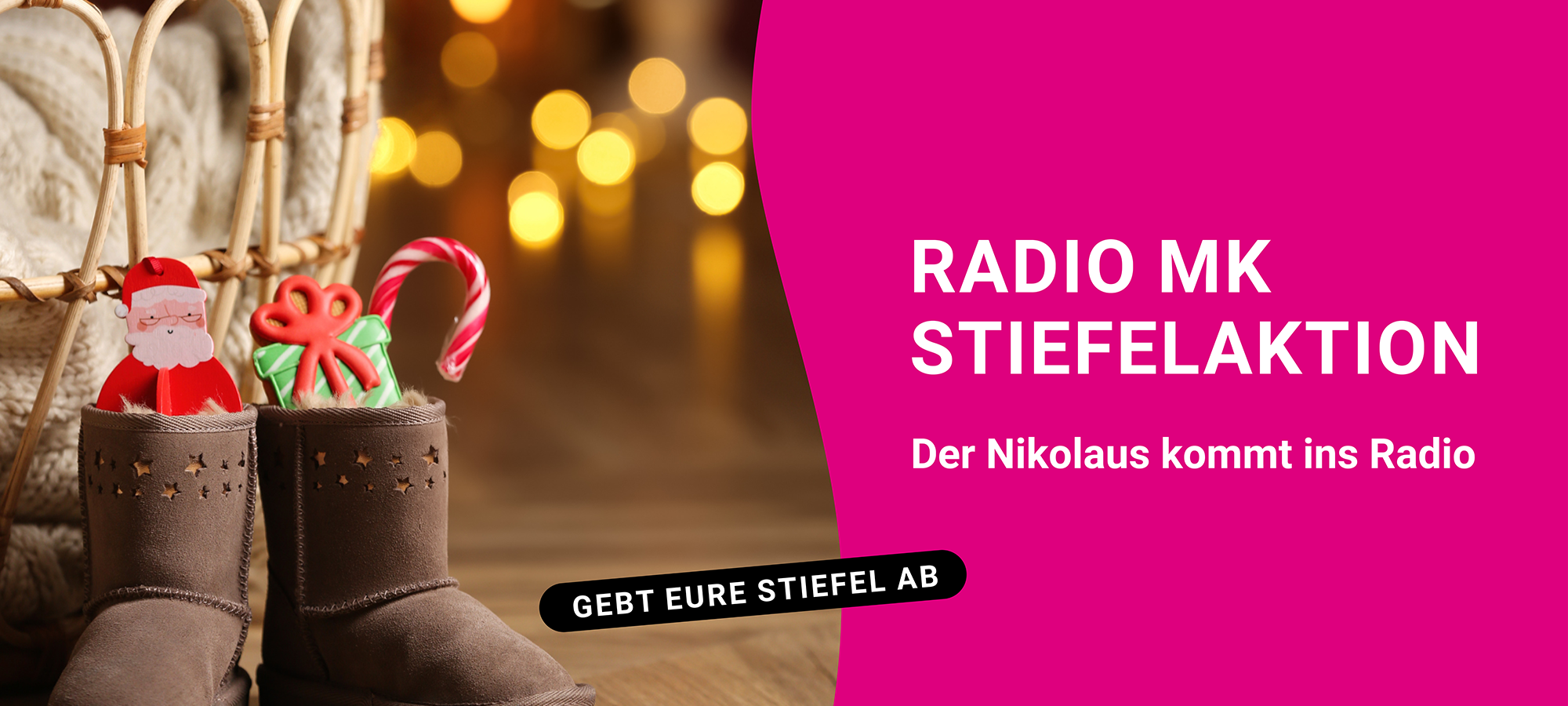 Nikolaus kommt zu Radio MK - Die Stiefelaktion