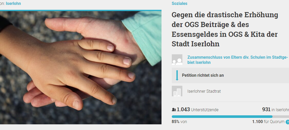 Bereits mehr als 1.000 Unterschriften zählte die Petition kurz nach Veröffentlichung.